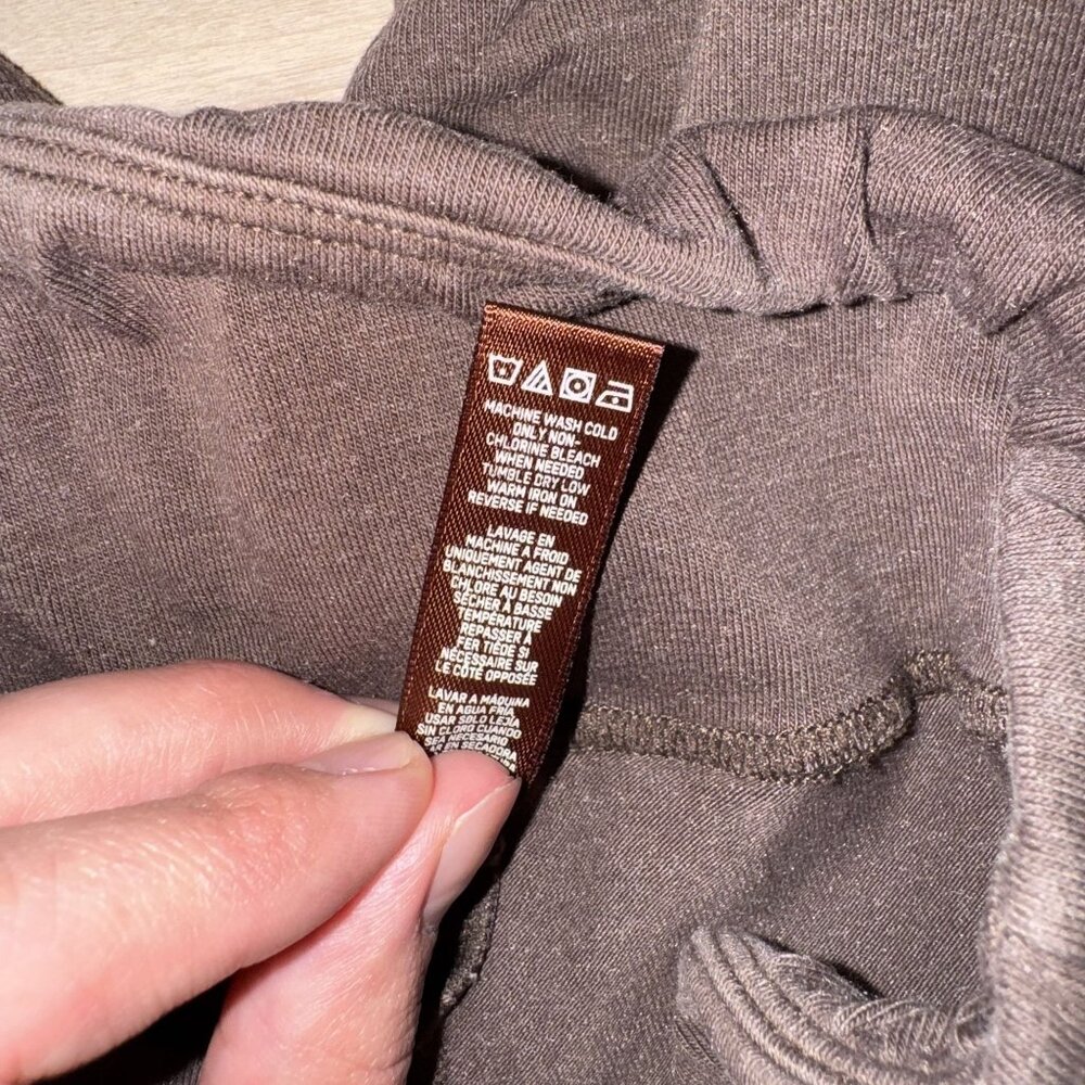 Skims Brown Cotton Blend Pull On Stretch Capri Leggings Women's Small S - Picture 7 of 7